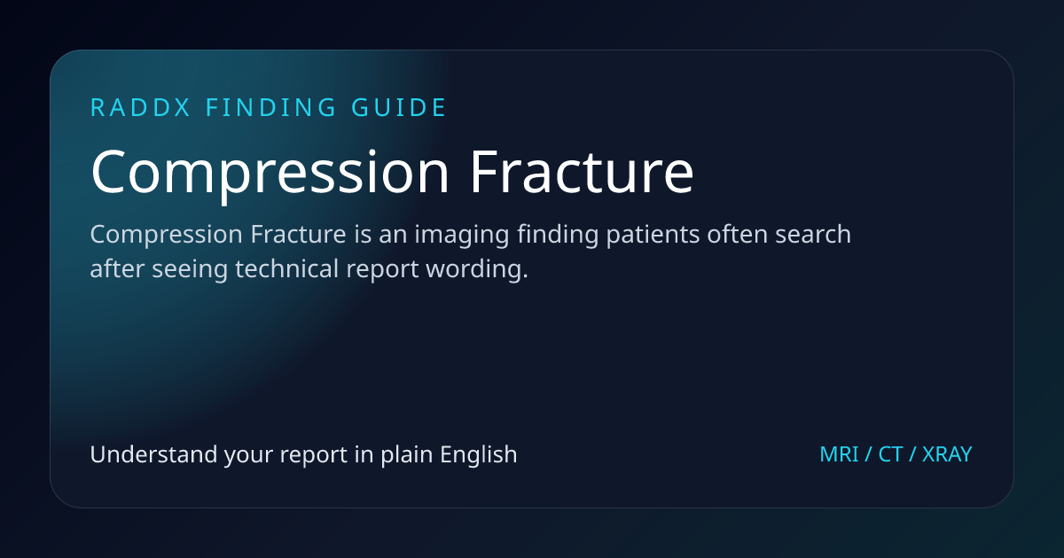 Compression Fracture Meaning on Imaging | RadDx